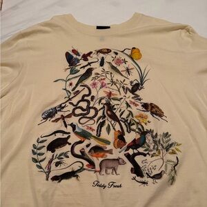 Teddy Fresh Cream Tee with Multicolor Logo